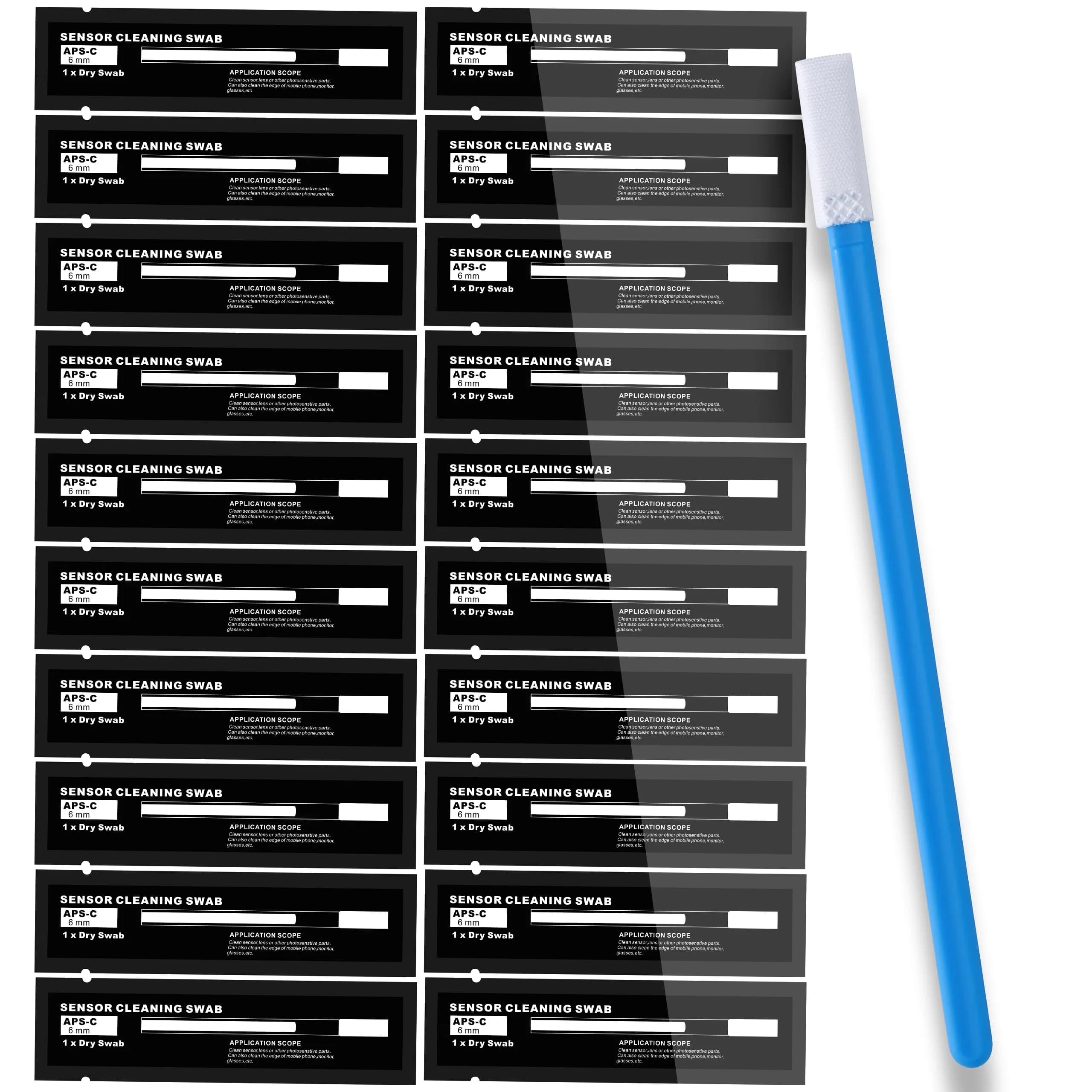 AAWipes 6mm APS-C Sensor Cleaning Swabs (20-Pack) | Laser-Cut Microfiber for DSLR/SLR Cameras