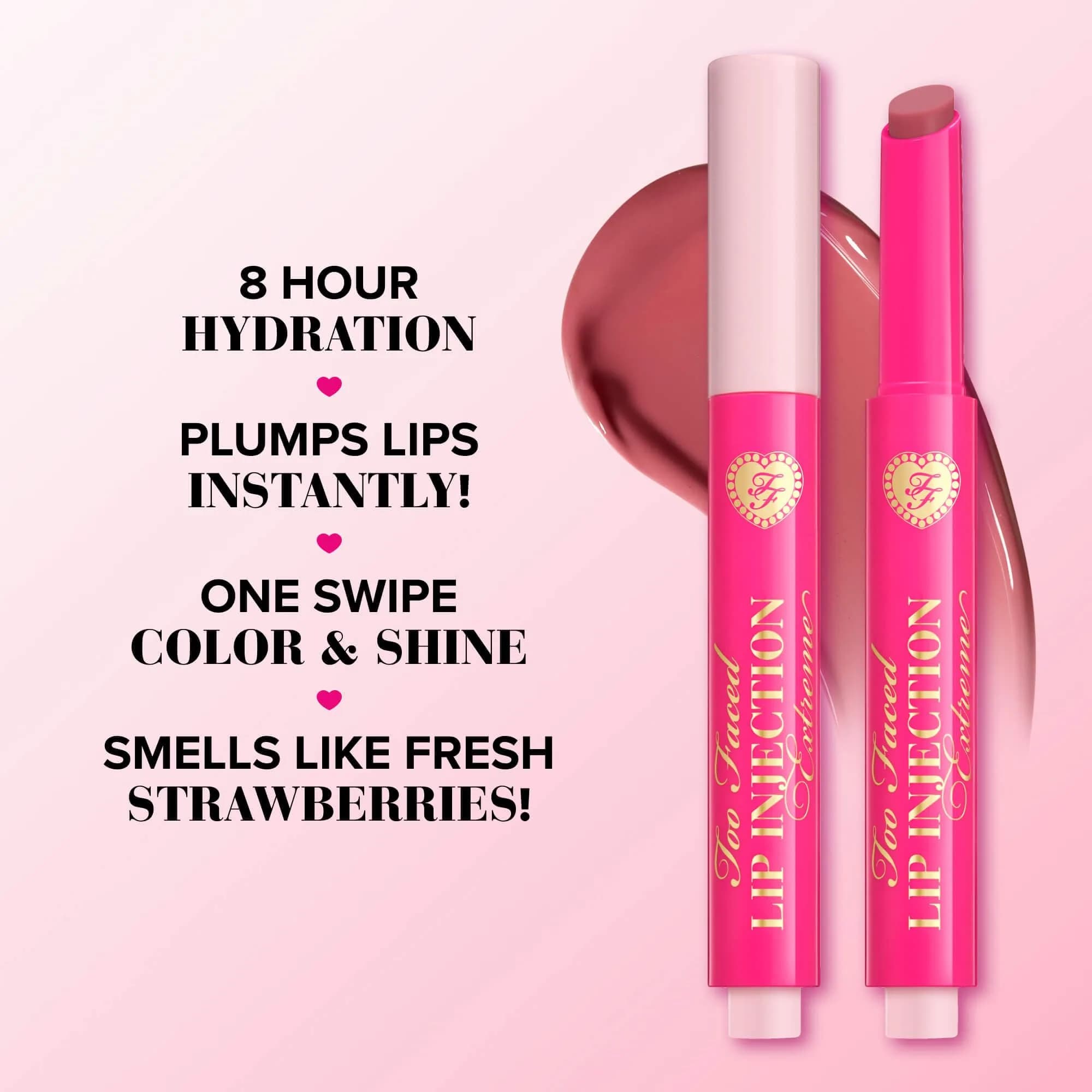 Too Faced Lip Injection Extreme Plumping Clicks Cherry Red 0.05 oz (1.5 g) | Hydrating Lip Plumper with Click Applicator - view 3
