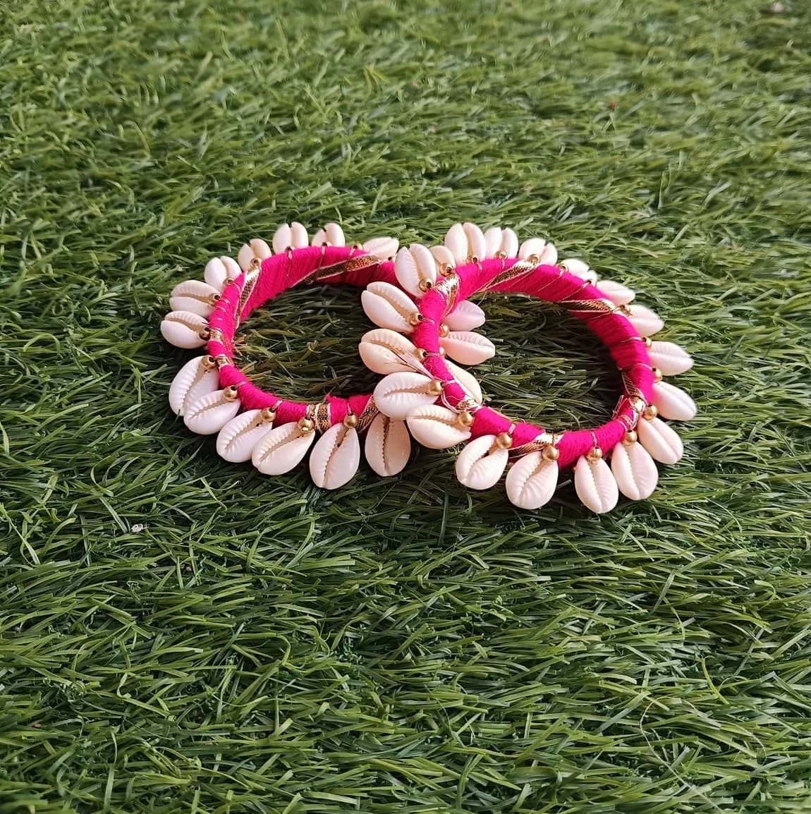 K&K KREATION Pink Floral Jewellery Set Medium | Handcrafted Elegance for Haldi Ceremonies - view 3
