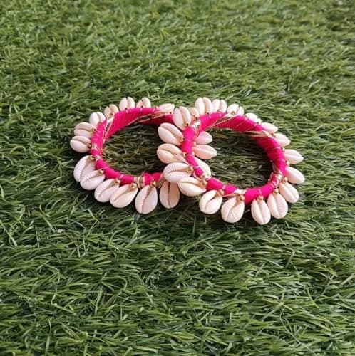 K&K KREATION Pink Floral Jewellery Set Medium | Handcrafted Elegance for Haldi Ceremonies thumbnail 3