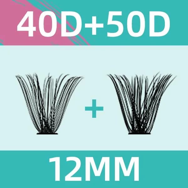 AMZGIRL Lash Clusters 40+50D 12mm Wispy Eyelash Extensions | Natural, Light & Reusable thumbnail 8