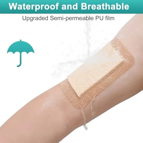 CAKRNPS Silicone Foam Dressing 4" x 4" | Waterproof, Absorbent, Self Adhesive for Wounds thumbnail 6