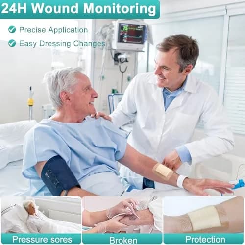 CAKRNPS Silicone Foam Dressing with Adhesive Border 4"x4" | Waterproof Wound Care for Bed Sores & Ulcers thumbnail 3