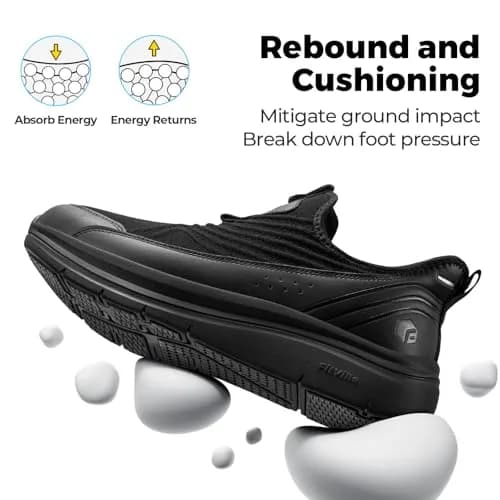 FitVille Men's Extra Wide Slip-On Walking Shoes, Hands-Free Sneakers with Arch Support, 27cm (11 X-Wide) | Comfortable for Standing All Day thumbnail 5