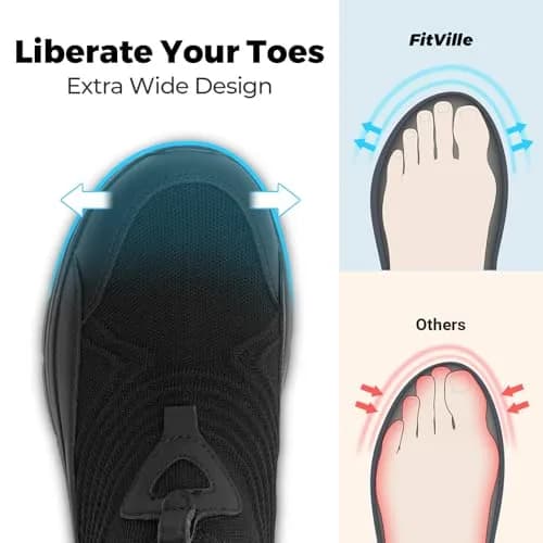 FitVille Men's Extra Wide Slip-On Walking Shoes 13 Wide (43.5 cm) | Hands-Free Comfort for All-Day Standing thumbnail 4