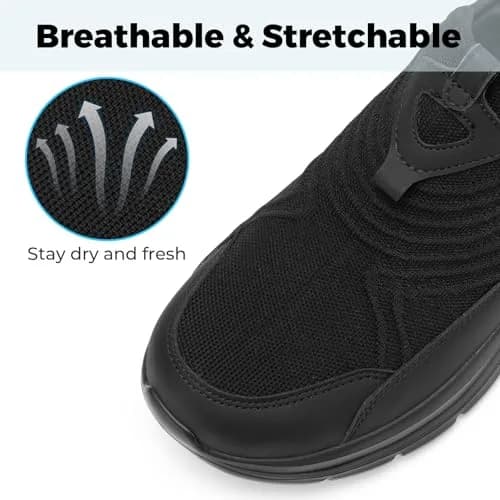 FitVille Men's Extra Wide Slip-On Walking Shoes 13 Wide (43.5 cm) | Hands-Free Comfort for All-Day Standing thumbnail 8