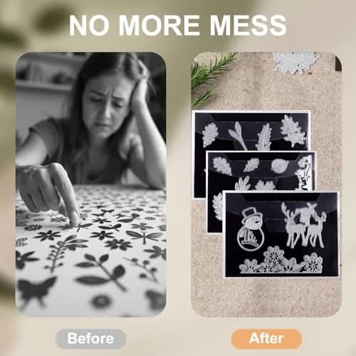 KKJCXY Die Cut Storage Set 20 Sheets +20 Bags | Magnetic & Durable Craft Organizer thumbnail 5