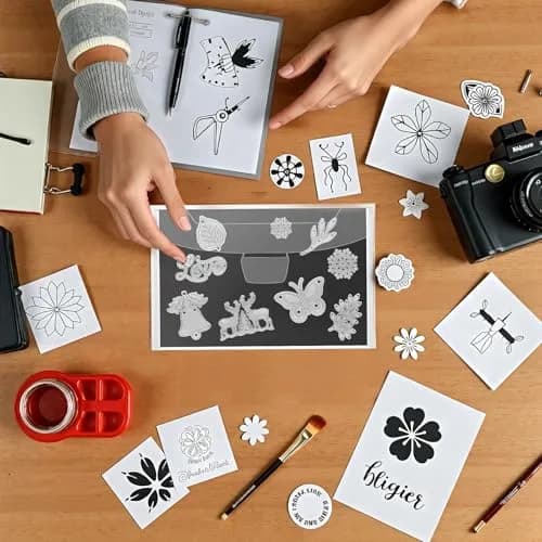 KKJCXY Die Cut Storage Set 20 Sheets +20 Bags | Magnetic & Durable Craft Organizer thumbnail 8