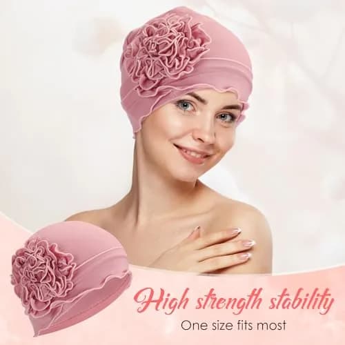 Geyoga Pink Chemo Headwear for Women Elastic | Soft, Breathable & Elegant thumbnail 6