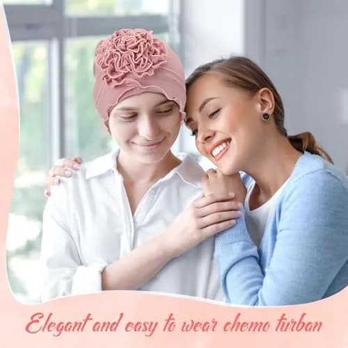 Geyoga Pink Chemo Headwear for Women Elastic | Soft, Breathable & Elegant thumbnail 2