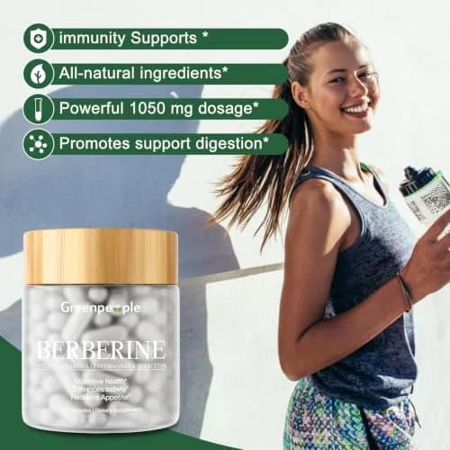 GREENPEOPLE Berberine 1500mg Supplement with Ceylon Cinnamon | Vegan 120 CT for Energy & Immunity thumbnail 5