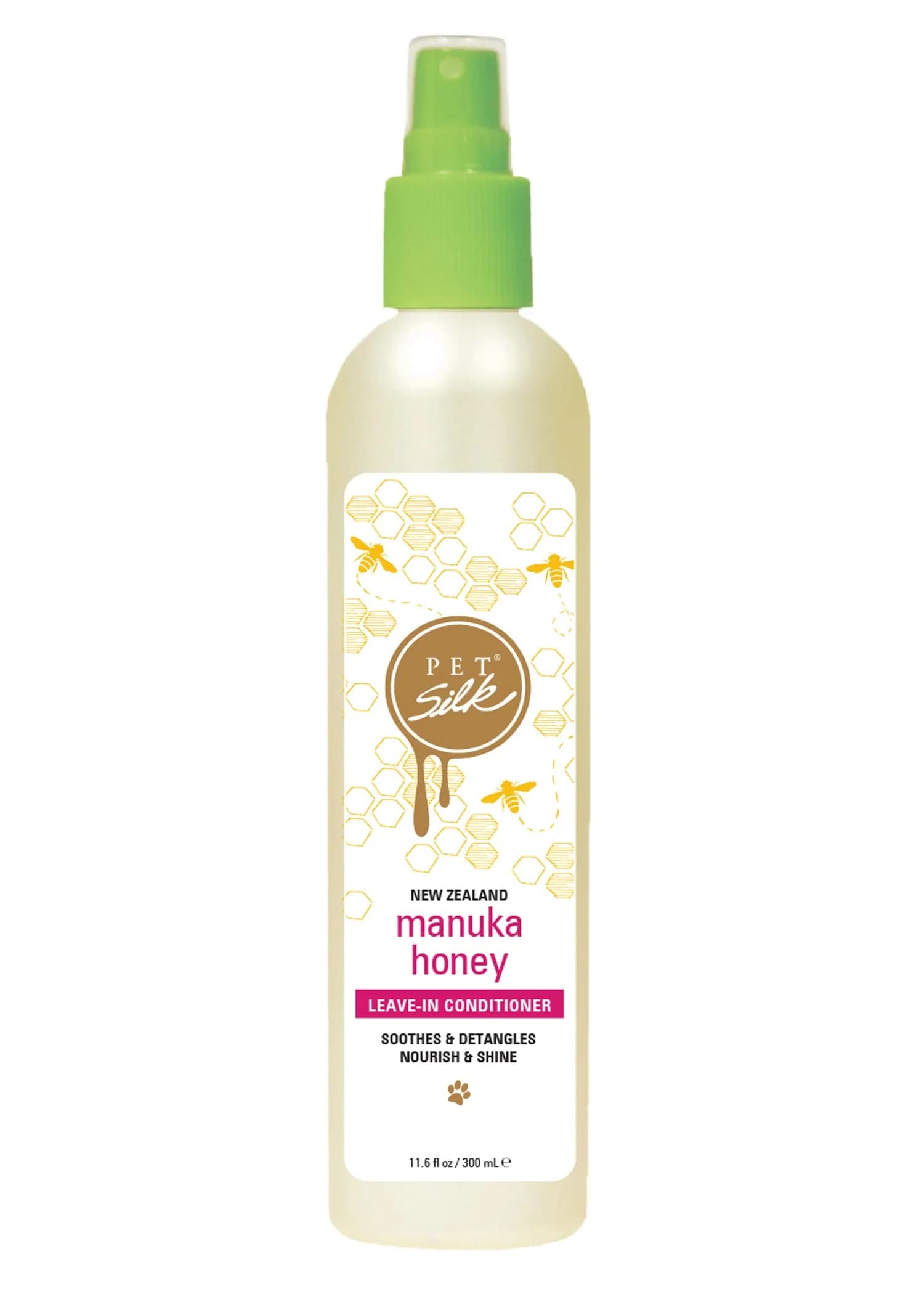 Pet Silk Manuka Honey 11.6oz Leave-in Conditioner | Nourishes & Detangles for Pet Coat Shine
