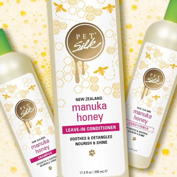 Pet Silk Manuka Honey 11.6oz Leave-in Conditioner | Nourishes & Detangles for Pet Coat Shine thumbnail 2