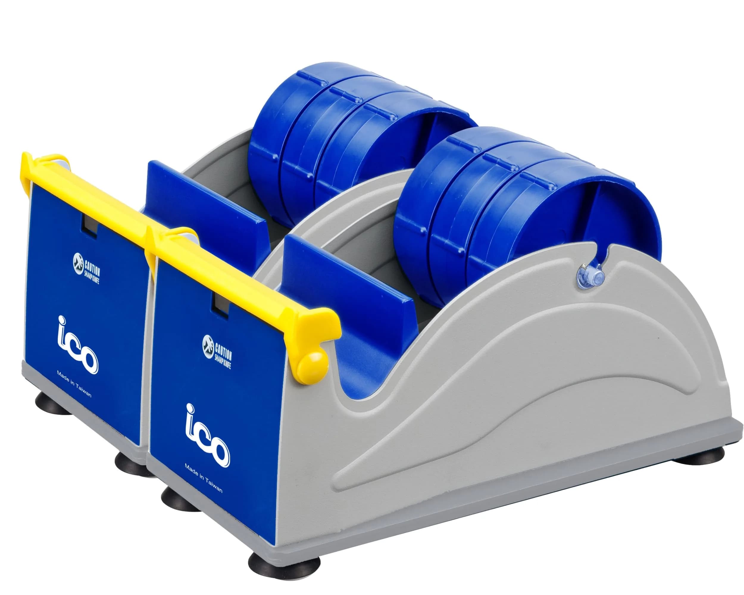 ICO Excell Triple Premium Extra Wide Metal 3 Inch Tape Dispenser (2-Pack) | Heavy Duty Desktop with Suction Feet — 2-Pack