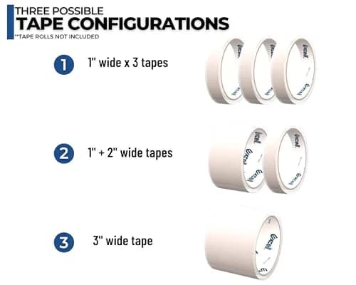 ICO Excell Triple Premium Extra Wide Metal 3 Inch Tape Dispenser (2-Pack) | Heavy Duty Desktop with Suction Feet thumbnail 4