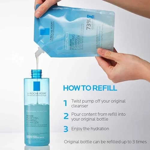 La Roche-Posay Toleriane Purifying Foaming Facial Cleanser Bundle 812ml (27.04 Fl Oz) | Gentle Face Wash for Oily Sensitive Skin thumbnail 7