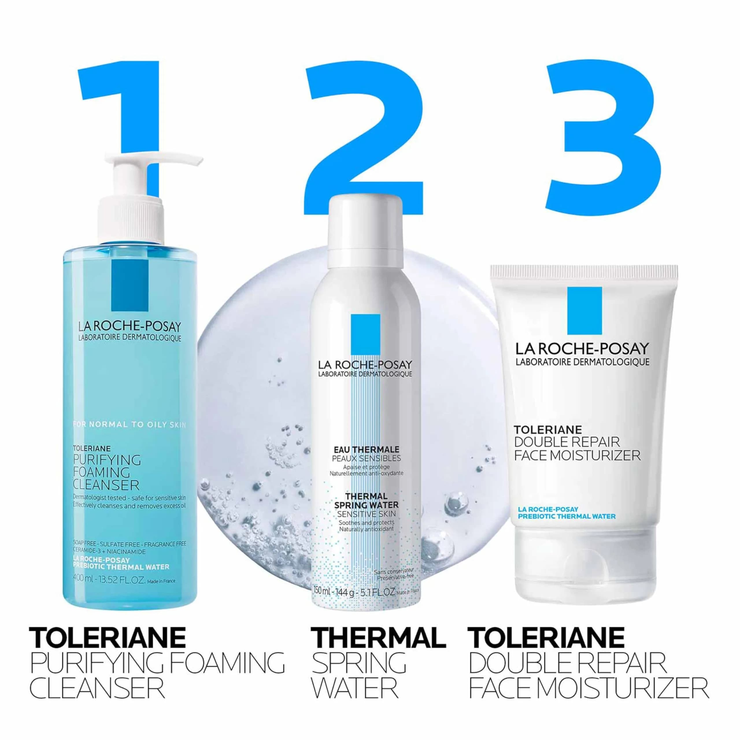 La Roche-Posay Toleriane Purifying Foaming Facial Cleanser Bundle 812ml (27.04 Fl Oz) | Gentle Face Wash for Oily Sensitive Skin - view 8