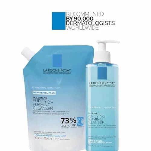 La Roche-Posay Toleriane Purifying Foaming Facial Cleanser Bundle 812ml (27.04 Fl Oz) | Gentle Face Wash for Oily Sensitive Skin thumbnail 9