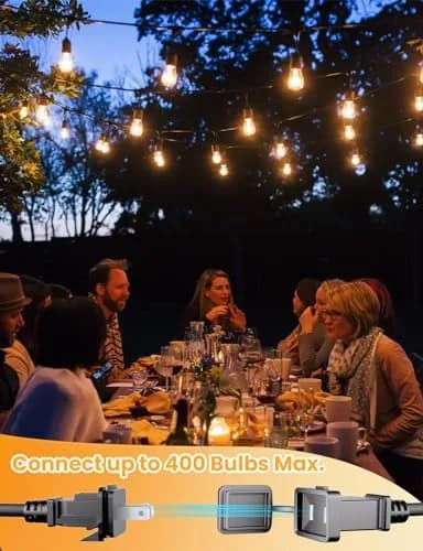 Svater Outdoor String Lights 75 FT LED Waterproof Patio E26 Edison Warm White thumbnail 5