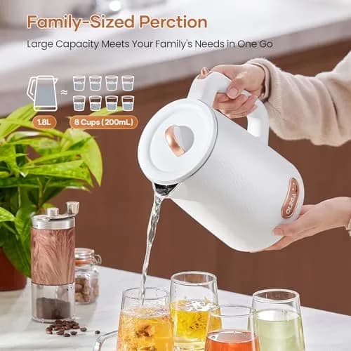 OLEGA Electric Kettle 1.8L | 1500W Stainless Steel Water Boiling Kettle with Auto Shut-Off thumbnail 4