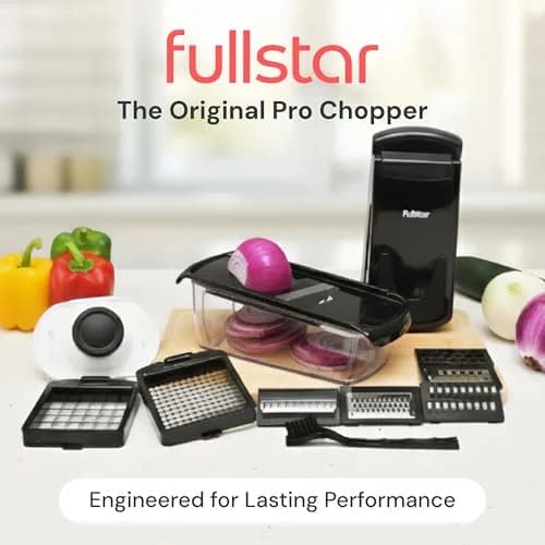 Fullstar Pro Original Vegetable Chopper & Mandoline Slicer Kitchen Gadget 1.2L (4-Cup) Black thumbnail 2