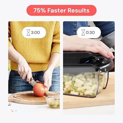 Fullstar Pro Original Vegetable Chopper & Mandoline Slicer Kitchen Gadget 1.2L (4-Cup) Black thumbnail 3