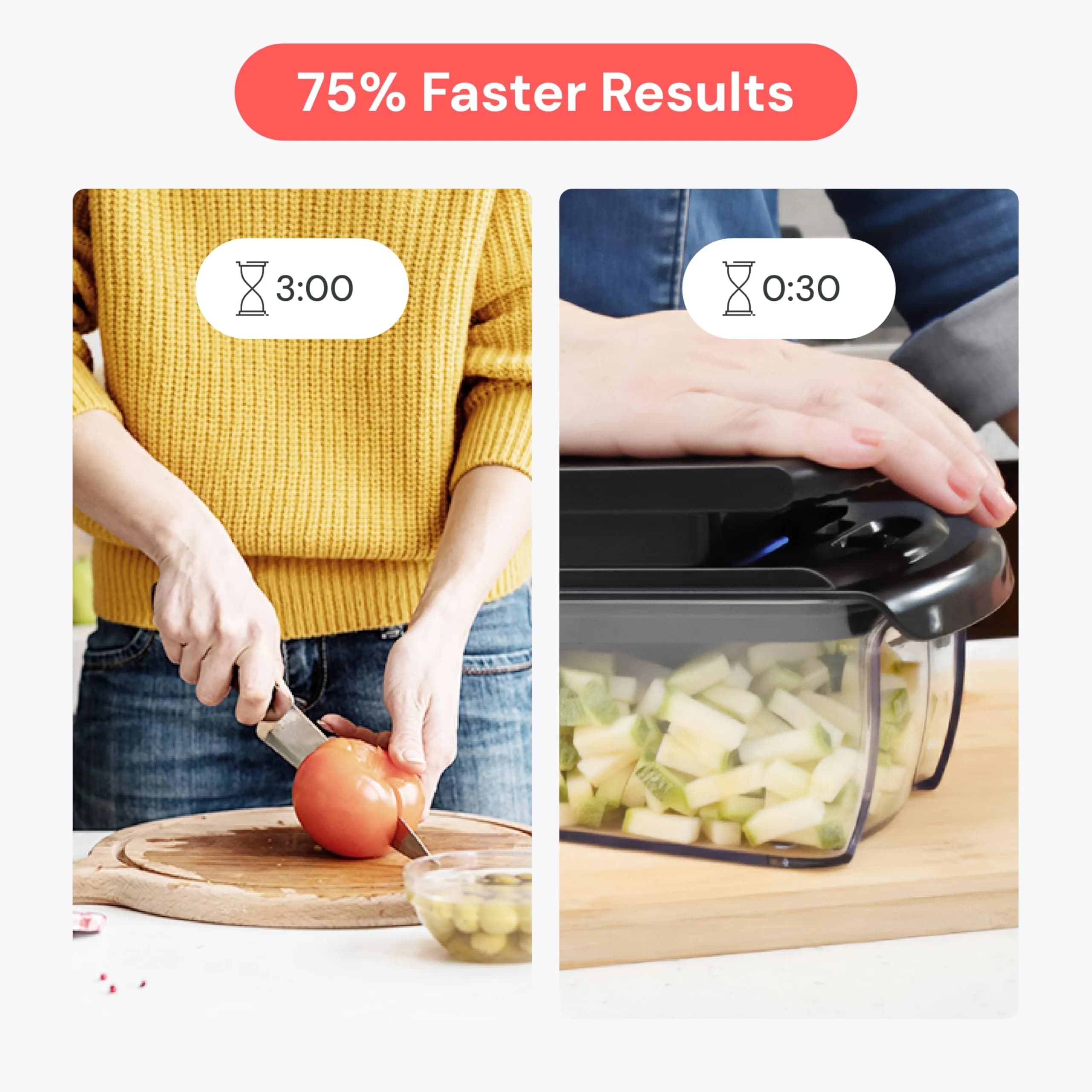Fullstar Pro Original Vegetable Chopper & Mandoline Slicer Kitchen Gadget 1.2L (4-Cup) Black - view 3