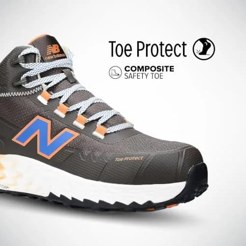 New Balance Fresh Foam Cremorne Composite Toe Safety Shoes for Men - Non Slip, Electrical Hazard - Brown, Mid thumbnail 2