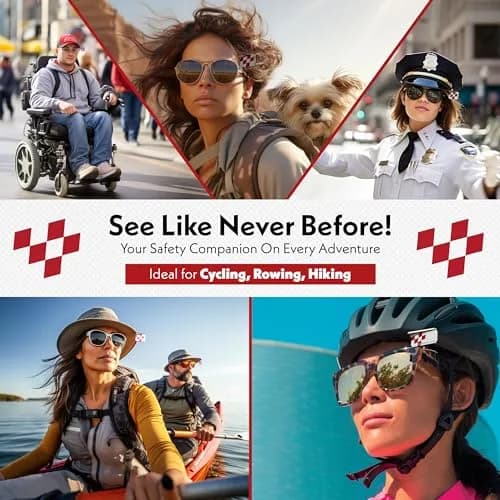 Take A Look Cycling Mirror with Helmet Adapter, Left-Side | Clear View for Bike & Outdoor Activities thumbnail 4