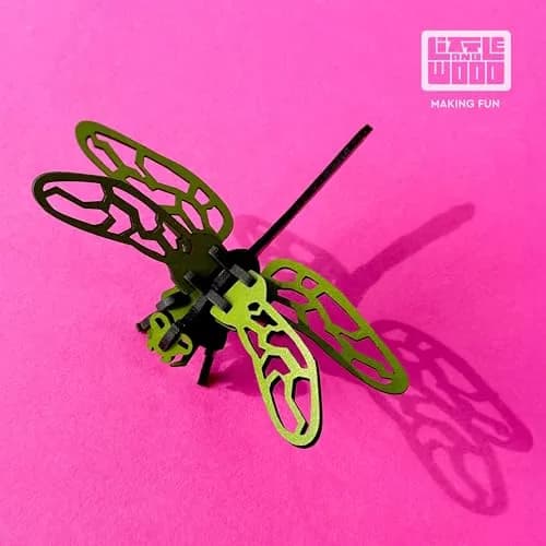 Little & Wood Woodlet: Small - Dragonfly - Green | 3D Wooden Insect Puzzle for Kids 6+ thumbnail 4