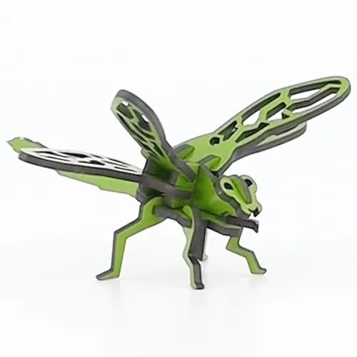 Little & Wood Woodlet: Small - Dragonfly - Green | 3D Wooden Insect Puzzle for Kids 6+ thumbnail 5