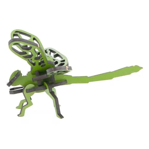 Little & Wood Woodlet: Small - Dragonfly - Green | 3D Wooden Insect Puzzle for Kids 6+ thumbnail 3