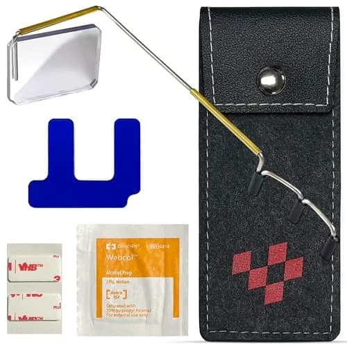 Take A Look Cycling Mirror with Helmet Adapter & Carry Case | Always On, Shatter-Resistant Polycarbonate Lens (Left-Side) thumbnail 1
