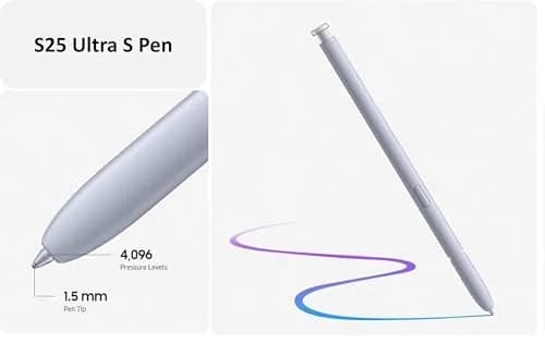 SLQ Replacement S Pen for Samsung Galaxy S25 Ultra 5G | 4096 Pressure Sensor, 5xTips (Black, 18g) thumbnail 4