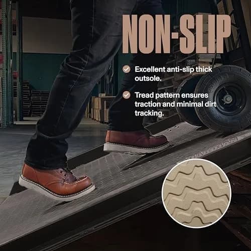 EVER BOOTS Moc Toe Work Boots for Men Lightweight Leather Ankle-High 9 US (25.4 cm) thumbnail 4