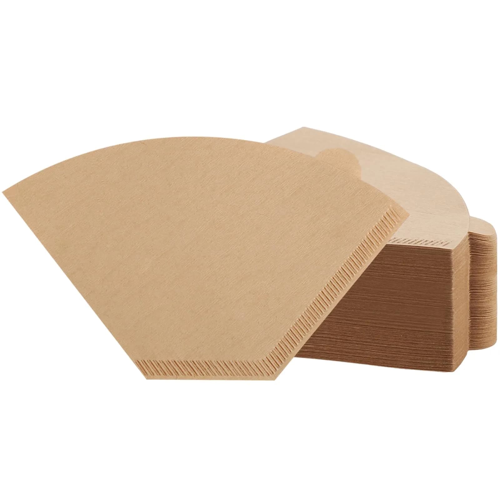 Prudiut 100 Count #4 Cone Coffee Filters 8-12 Cup | Compatible with Ninja Maker, Unbleached Natural Wood Pulp