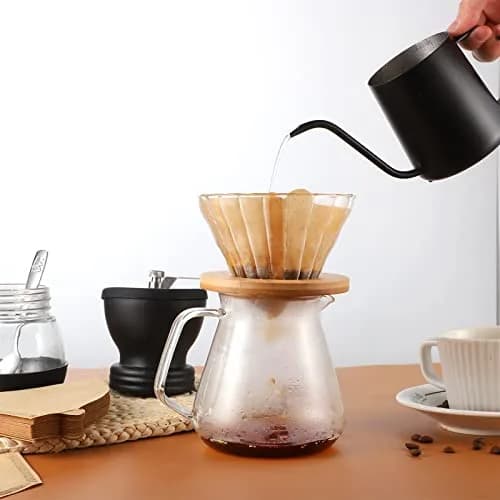 Prudiut 100 Count #4 Cone Coffee Filters 8-12 Cup | Compatible with Ninja Maker, Unbleached Natural Wood Pulp thumbnail 7