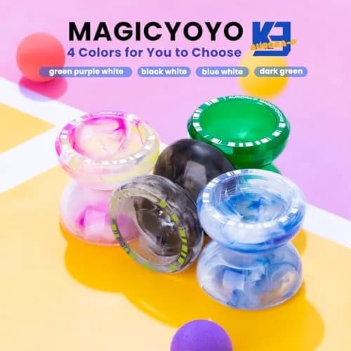 MAGICYOYO K3 Aurora-P Responsive Yoyo for Kids & Beginners 8-12 | Dual-Purpose Plastic Butterfly Yoyo with 12 Strings & Storage Bag thumbnail 2