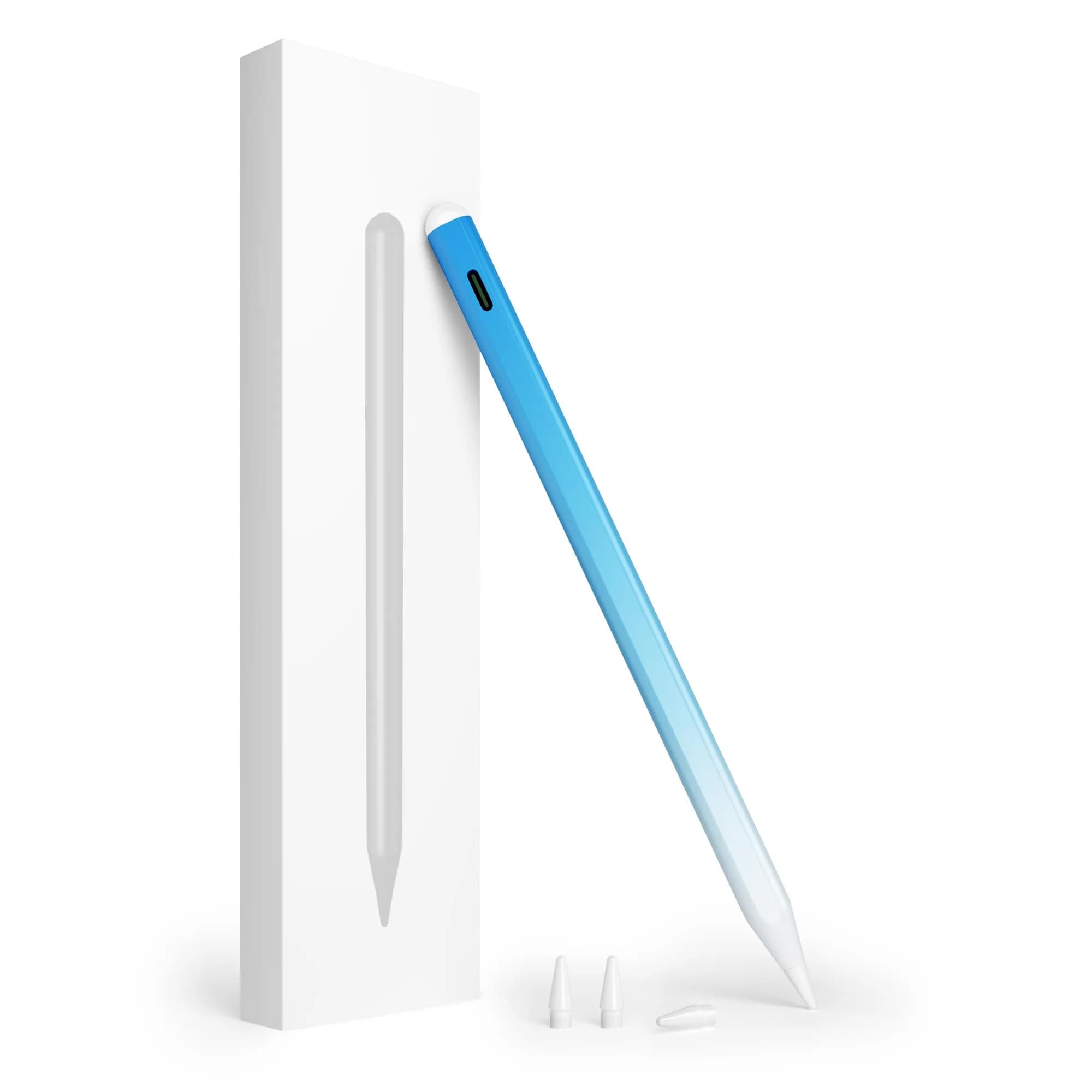 ANYQOO Stylus Pen for iPad 2018-2026, Fast Charge Pencil with Tilt & Palm Rejection, Blue | 16.5 cm (6.5 inches) - main product image