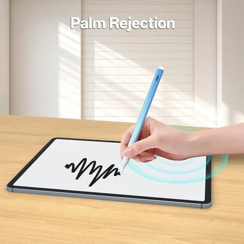 ANYQOO Stylus Pen for iPad 2018-2026, Fast Charge Pencil with Tilt & Palm Rejection, Blue | 16.5 cm (6.5 inches) thumbnail 6
