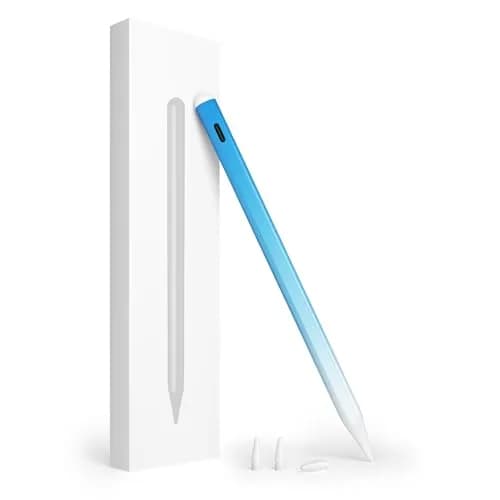 ANYQOO Stylus Pen for iPad 2018-2026, Fast Charge Pencil with Tilt & Palm Rejection, Blue | 16.5 cm (6.5 inches) thumbnail 1