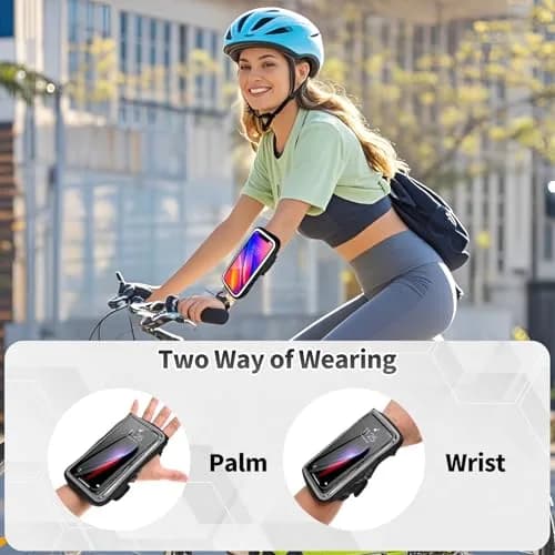 K Брела Wristband Phone Holder for Running, Forearm Armband with Card Slot, Black | Fits Phones Up to 7.0'' thumbnail 2