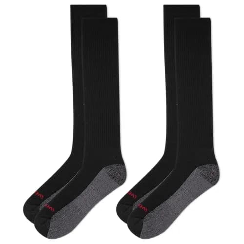 Wolverine Men's Steel Toe Cotton Work Socks 2 Pairs | Reinforced Heel & Toe, Cushioned Support thumbnail 5