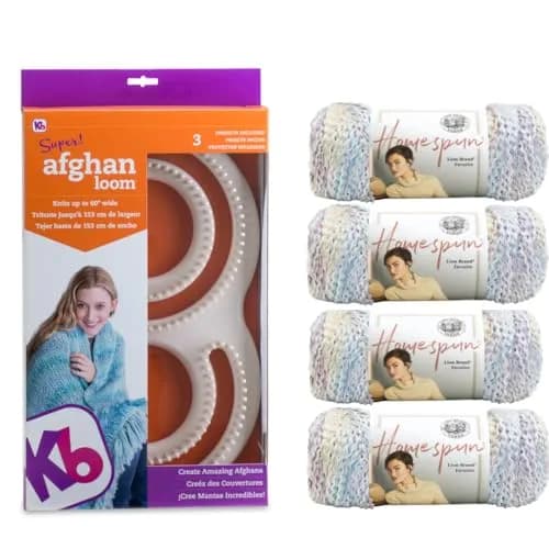 Authentic Knitting Board Afghan Knitting Loom & Kit 152cm (60") | Knit Blankets Seamlessly thumbnail 1