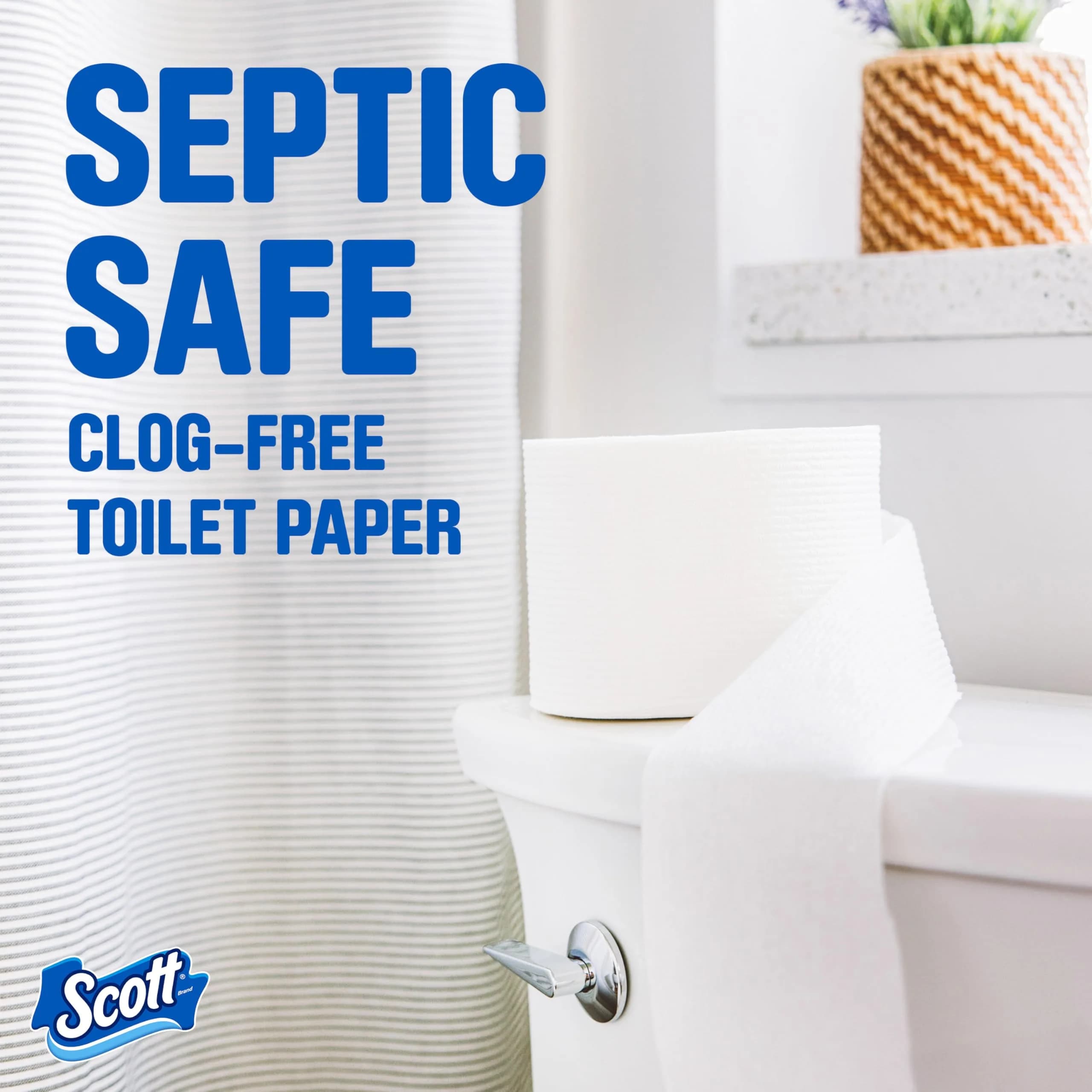 Scott ComfortPlus Toilet Paper Mega Rolls, 6 Count | Septic-Safe & Clog-Free - view 4