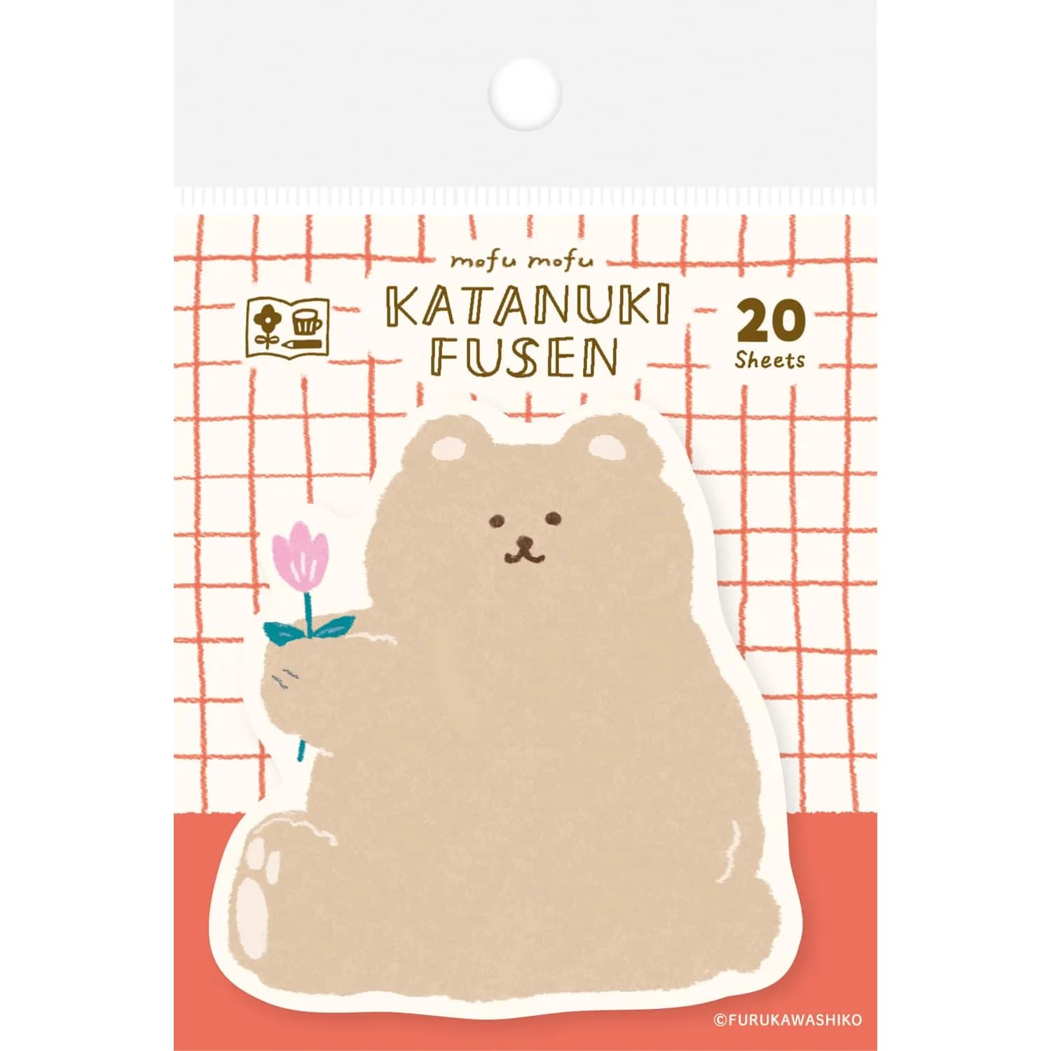 古川紙工 Self-Stick Note Die-Cut Animal Shapes | 20 Sheets, 3.3 x 4.9 inches, Mofumofukuma — もふもふくま