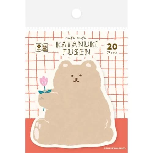 古川紙工 Self-Stick Note Die-Cut Animal Shapes | 20 Sheets, 3.3 x 4.9 inches, Mofumofukuma thumbnail 1