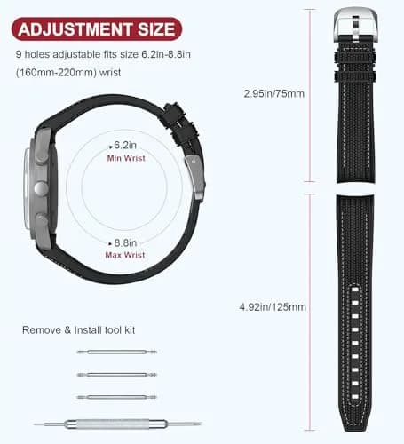 REBANDACE Silicone Watch Strap for Omega x Swatch Moonswatch 20mm | Curved No-Gap Design, Adjustable Size thumbnail 7