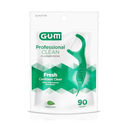GUM Professional Clean Floss Picks 180 Count (Pack of 2) | Shred-Resistant Mint Flavor thumbnail 8