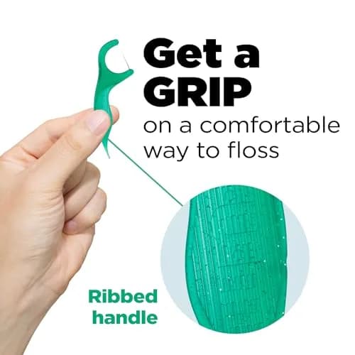 GUM Professional Clean Floss Picks 180 Count (Pack of 2) | Shred-Resistant Mint Flavor thumbnail 2